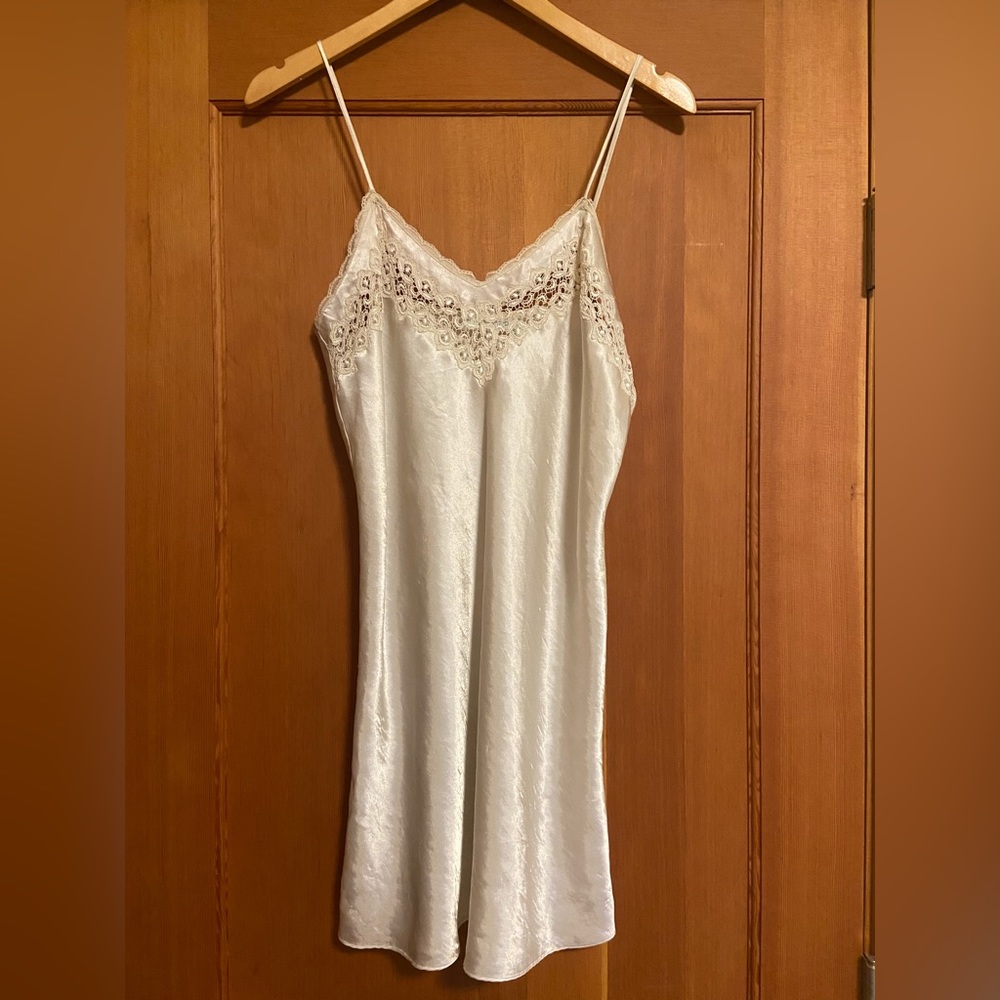 Vintage Satin Lace Slip
